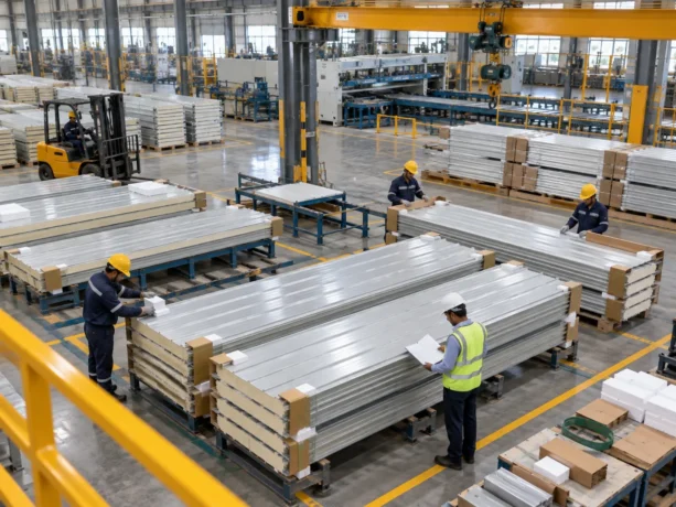 Rewari Sandwich Panel Project Supply Preparations