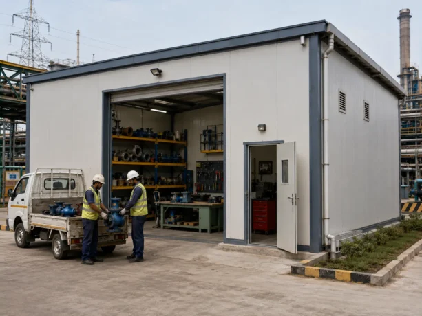 Singrauli Sandwich Panel Maintenance Building