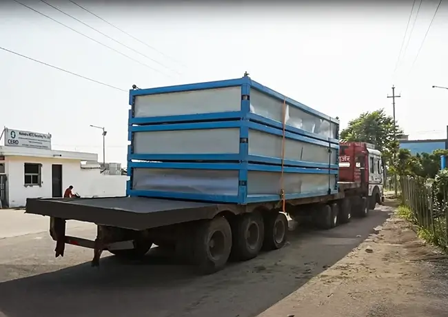 Epack Liftable Cabin Transportation Process