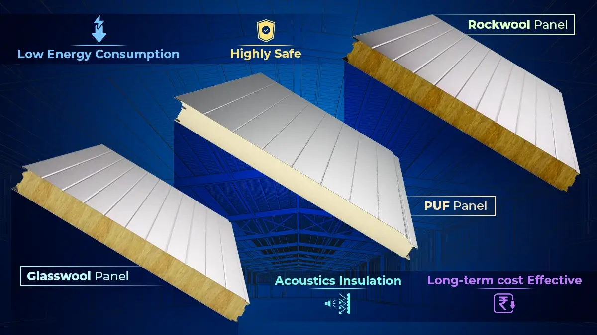 Puf Vs Rockwool Vs Glass Wool Panels A 2026 Buyer S Comparison