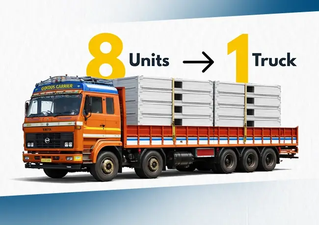 Z Type Modular Cabins Transportation & Packing