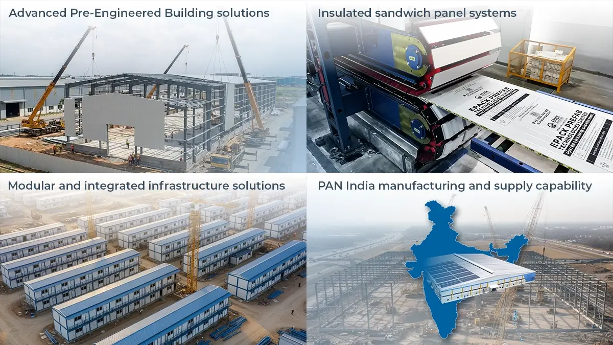 How EPACK Prefab supports industrial development - Advanced PEB solutions India